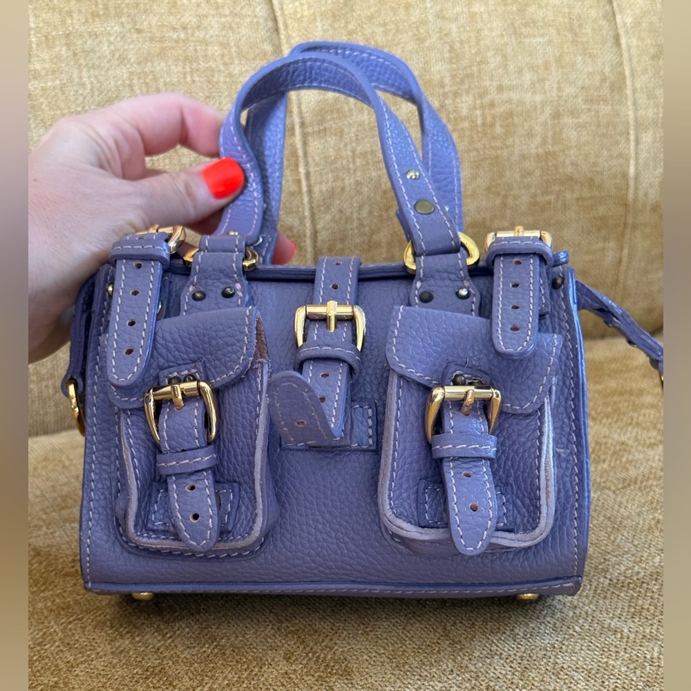 Mini leather TEO LIPS purple handbag New no tag or best offer